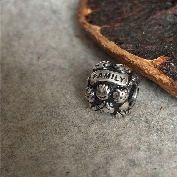 PANDORA Love & Family Charm Authentic Sterling Silver Smiling Faces Engraved - Picture 6 of 14
